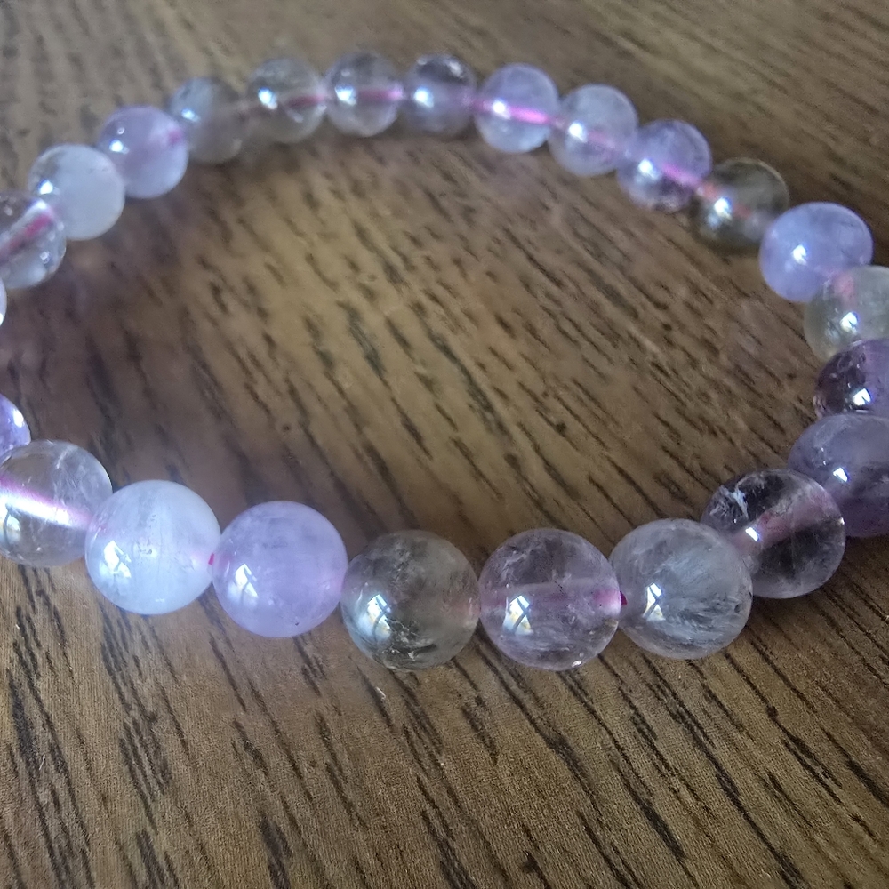 Auralite Beaded Stretch Bracelet Artisan Made